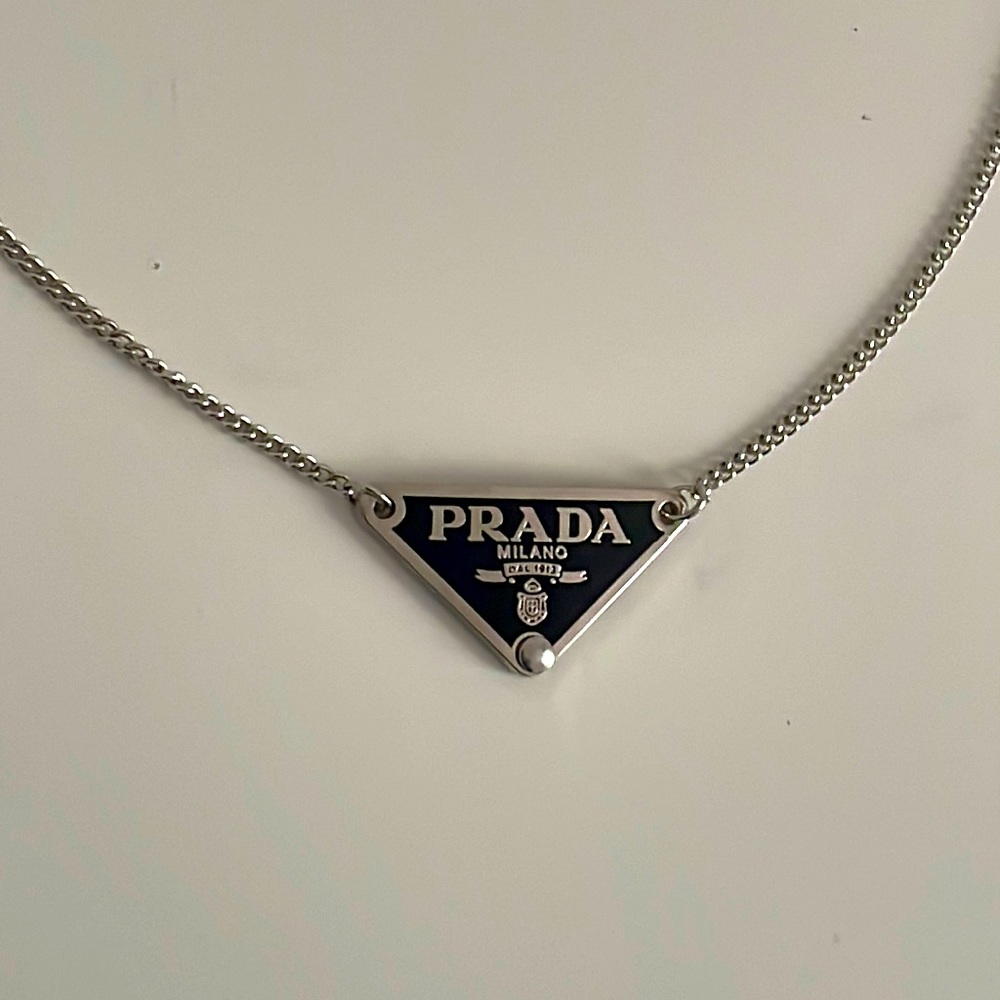 FLASH SALE Prada Repurposed Necklace 16 inch chain